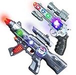 LED Light Up Toy Gun Set by Art Cre