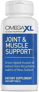 OmegaXL Joint Support Supplement - Natural Muscle Support, Green Lipped Mussel Oil, Soft Gel Pills, Drug-Free, 300 Count