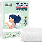 Bed'Ore Waterproof Mattress Protector King Size 100% Cotton Terry Top - Non Noisy Fitted Mattress Cover - King Size Mattress Protector - Super Absorbent - Machine Washable - King (152x203) cm