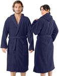 HOMELEVEL Terry Bathrobe 100% Cotton Women Men Ladies and Men