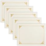 Better Office Products 25 Pack Ivory Certificate Holders, Diploma Holders, Document Covers with Gold Foil Border, for Letter Size Paper, 25 Count, Ivory White