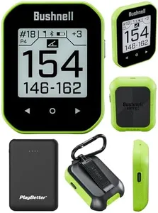Bushnell Phantom 3 (Green) Slope Golf GPS Handheld Bundle - Touchscreen, Auto Course & Hole Recognition, Auto-Prompt Score Entry with PlayBetter Portable Charger, Belt Clip & Carabiner