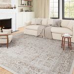 PureCozy Light Brown Area Rug 6x9 I