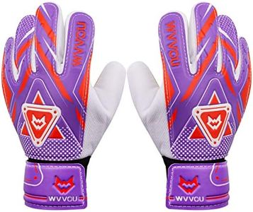 WVVOU Goalkeeper Gloves for Kids Youth, Soccer Goalie Gloves with Double Protection, Anti-Slip Soccer Gloves, Super Grip