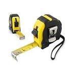 5 Meter Retractable Tape Measure Griplock Imperial Metric Measuring Metres (Black Yellow)