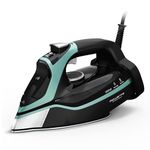 Rowenta Steam Force Stainless Steel Soleplate Steam Iron for Clothes 400 Microsteam Holes 1800 Watts Ironing, Fabric Steamer, Garment Steamer, Digital Display, Precision Tip DW9440