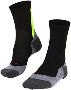 FALKE Men's Achilles Running Socks, Mid Calf, Tendon Relief, Stabilizing Athletic, Breathable Quick Dry, Lyocell, Black (Black 3001), 12.5-13.5, 1 Pair