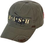 OKX Adult Unisex MASH TV Show Medi-Vac Logo Olive Green Adjustable Baseball Hat