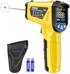 Infrared Thermometer - MESTEK Digital IR Laser Thermometer -58°F~1472°F Heat Temperature Gun with Adjustable Emissivity & Max Value, Non-Contact Surface Thermometer for Cooking, Freezer, Engine, HVAC