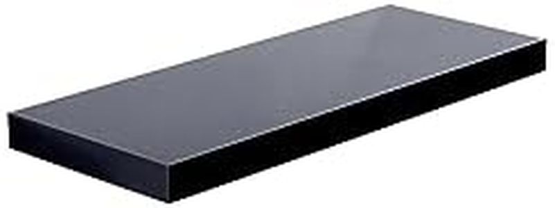 iTrend High Gloss Black Floating Wall Shelf 30CM
