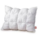 ZUBISU Goose Down and Feather Pillow for Side Sleepers,Premium Soft Down Fill Standard Size Pillow for Sleeping,Hotel Collection Bed Pillow with Cotton Cover,Pack of 1 (Standard, White)