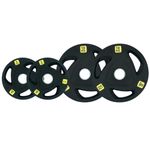 HAJEX Rubber Olympic Weight Plates Set 2 inch - Pairs of 11 LB (5kg) & 22 LB (10kg) - Olympic Weights Set 66 LB