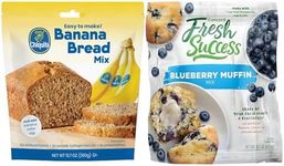Concord Foods Blueberry Muffin Mix and Chiquita™ Banana Bread Mix, Variety Pack of 2 - Just Add Fresh Ingredients for Quick Homemade Blueberry Muffins, Banana Bread & More - No Artificial Flavors or Colors