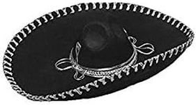 Dress Up America Mexican Sombrero Hat, Black, One Size Fits Most