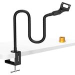 Microphone Arm Stand,ZealSound Gooseneck Adjustable Desk Mic Stand Desktop with 3/8"to 5/8"Adapter,Mic Clip Holder,Boom arm,Heavy Duty Desk Clamp for Blue Snowball Fifine Shure QuadCast Elgato(19inch)