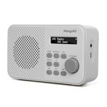 MangoKit MD2 DAB Radio Portable,DAB+ Digital Radio,5.3 Bluetooth Radio,FM Kitchen Radios Mains and Battery,Large Color Display, Alarm&Clock&Snooze Timer,40 Preset Stations,Headphone Port-Stone Grey