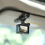 Lupholue Car Sun Visor Clip Mount Quick Release Clip Mount Compatible with GoPro Hero 13,12,11,10,9,8,7,6,Session,APEMAN, Xiaomi Yi, SJCAM, DJI, Insta 360 and Most Action Cameras