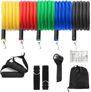 Resistance Bands Set, Exercise Tubes with Handles, Door Anchor and Ankle Straps,Storage Bag, for Indoor and Outdoor Sports, Fitness, Suspension, Home Gym, Yoga