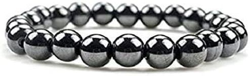 Drkao 6 Pack Magnetic Bracelets for Women，Magnet Hematite Bracelets,Traditional Therapy Armband, Health Gift for Family