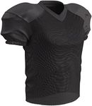 CHAMPRO Men's Time Out Polyester Practice Football Jersey, Black, Medium US