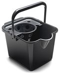 Addis 514063 12L Mop Bucket Pail and Wringer In Black With Handle For Carrying