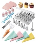 72 Pcs Cake Decorating Items, Baking Tools, Piping Bags and Nozzles Set, Cake Decorating Kit for Baking & Cake Decorating, Reusable Piping Bags Kit