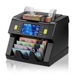 MUNBYN Mixed Denomination Money Counter Machine Canadian, Bill Counter with CIS/UV/IR/MG/MT Counterfeit Detection, Counts CAD, USD, MXN, Touch Screen, Fast & Accurate, Ideal for Business, 2Y Protect