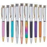 GORGECRAFT 10 Pcs/set Empty Tube Pens Creative Empty Ballpoint Pen for DIY Glitter Epoxy Resin Crystal Ballpoint Pen Herbarium Pen Making