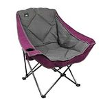 Northroad Oversized Foldable Camping Chair for Beach, Hiking, and Picnics,Heavy-Duty 300-lbs Capacity, with Cup Holder (Purple)