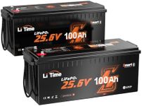 LiTime 2Pack 24V 100Ah Bluetooth Li