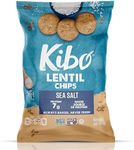 Kibo Lentil Chips - Sea Salt Flavor - Healthy Snacks for Adults - Healthy Chips - Gluten-Free Protein Chips - Plant-Based Vegan Chips – 4 oz (6 pack)