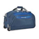 Aristocrat Polyester Solid Pattern Click Wheel Duffle Dft 55 (H,Blue, Small)
