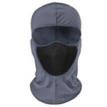 AllExtreme Lycra Full Face Cover Mask Bike Riding & Cycling Anti Pollution Dust Sun Protection Balaclava with Air Filter Mesh (Gray)