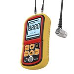 BENETECH Digital Ultrasonic Thickness Gauge Industrial, Range 0.039 to 8.85 in with Probe for Measuring Metal and Nonmetal Materials, Steel, Silver, Plastic, Glass, PVC, Pipes,HD Color LCD