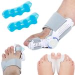 Adjustable Knob Bunion Correctors for Women Men with Silicone Toe Separators for Bunion Relief Bunion Splint for Relaxing Toes Bunion Relief Hammer Toe Hallux Valgus for Left Right Feet Day Night Support