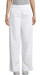 Uncommon Threads Unisex Classic Baggy Chef Pant with 3 Inch Elastic Waist, White, Medium