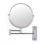 Better Living Products Cosmo Wall Mount Mirror with Folding Arm, 8-Inch, Chrome