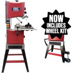 LUMBER JACK 10in 254mm Bandsaw Professional Floor Standing 375W Induction Motor Large Rip Fence Cast Iron Table Top Includes 10mm Blade