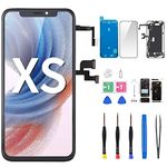 DGSCSMY for iPhone Xs Screen Replacement 5.8" with Ear Speaker Proximity Sensor LCD 3D Touch Display Digitizer Full Assembly Fix Tool Repair Kit with Magnetic Screws Pad A1920 A2097 A2098 A2099 A2100