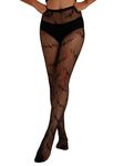 Lunedear Bats Pattern Fishnet Tights Black Sexy High Waist Bats Print Leggings Stockings for Women Girls