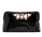 Ted Baker Womens Curved Bow Large Wash Bag Cosmetics Bag 'Abbie' Black