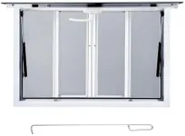 GarveeTech Concession Window 53"W x 33"H, Aluminum Alloy Food Truck Window, Concession Stand Window, Concession Awning Door Up to 85° Serving Window for Food Truck