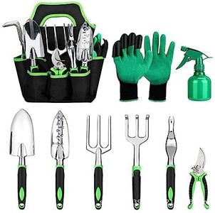 Garden Tool Set, 9-Piece Rust-Resistant Garden Tools Set with Storage Bag, Garden Set, Hand Tool Gift Kit, High Performance Garden Tools, Ideal Garden Gifts for Women/Men