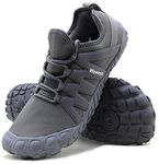 Weweya Cross Training Shoe Mens Five Fingers Minimalist Running Zero Drop Wide Toe Box Barefoot Shoes Hiking Trekking Mountain Climbing Size 10 Grey