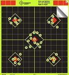 25 Pack - 12"x12" Sight In Adhesive SPLATTERBURST Shooting Targets - Instantly See Your Shots Burst Bright Fluorescent Yellow Upon Impact - Great for all firearms, rifles, pistols, AirSoft, BB and Pellet guns!