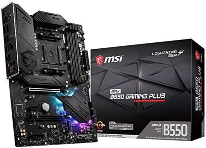 MSI MPG B550 GAMING PLUS Gaming Motherboard (AMD AM4, DDR4, PCIe 4.0, SATA 6Gb/s, M.2, USB 3.2 Gen 2, HDMI/DP, ATX)