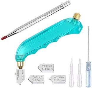 YOTINO Glass Cutter Kit Pistol Grip Oil Feed Glass Cutter Tungsten Scribe Engraving Pen Screwdriver and Oil Dropper with 3 Extra Replacement Head for Glass Processing, Craft Making