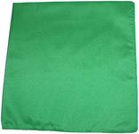 Mechaly Set of 12 Solid 100% Polyester Unisex Bandanas One Dozen,Green,22 in