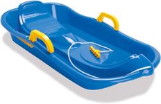 Dantoy Kids Sledge With Brakes, Toboggan Bob Sled for Winter Snow, Blue Sleigh Bobsleigh