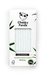 The Cheeky Panda Bamboo Paper Straws | 250 White Coloured Paper Drinking Straws